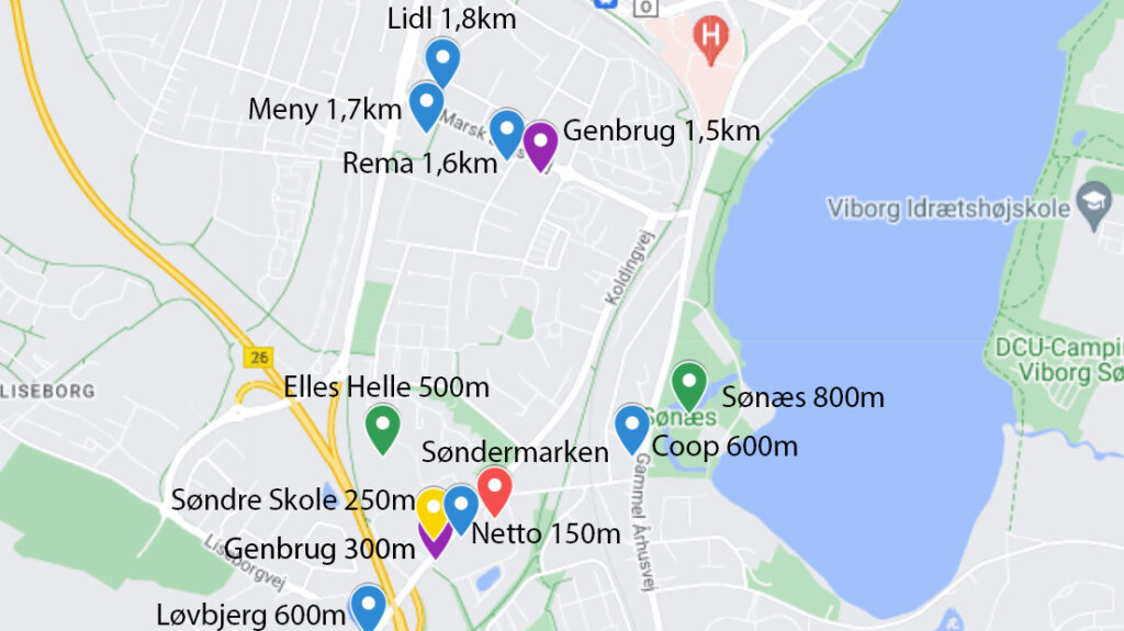 Soendermarken tætte lokationer, 8800 Viborg.