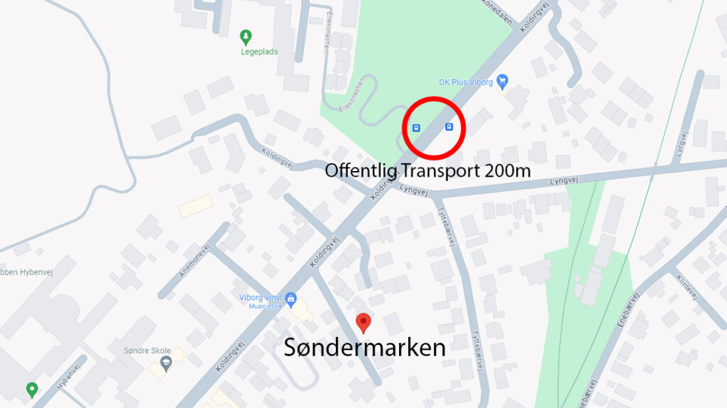 Offentlig transport nær ABF Søndermarken.